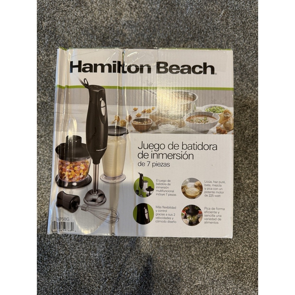 Hamilton Beach 59768G 7-Piece Hand Blender Set 225W Electric Black - Picture 8 of 8